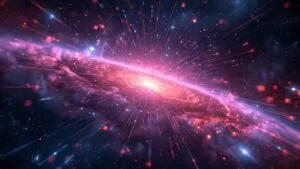 Glowing Quantum Physics Particle Trails