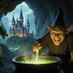 Goblin Shaman Potion Brewing Cauldron