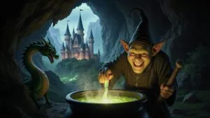 Goblin Shaman Potion Brewing Cauldron