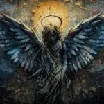 Graffiti Angel with Broken Wings