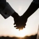 Hands Reaching Touch Close Up Black White Focus