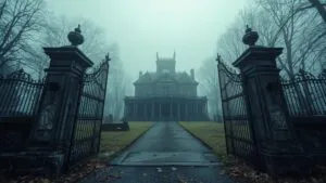 Haunted Mansion Gates Graveyard Fog