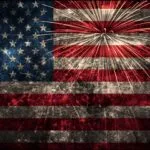 Independence Day Fireworks USA Flag Theme