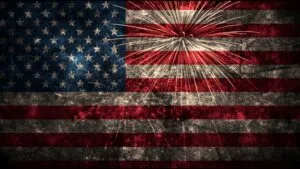 Independence Day Fireworks USA Flag Theme
