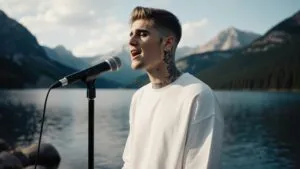 Justin Bieber Singing by Lake