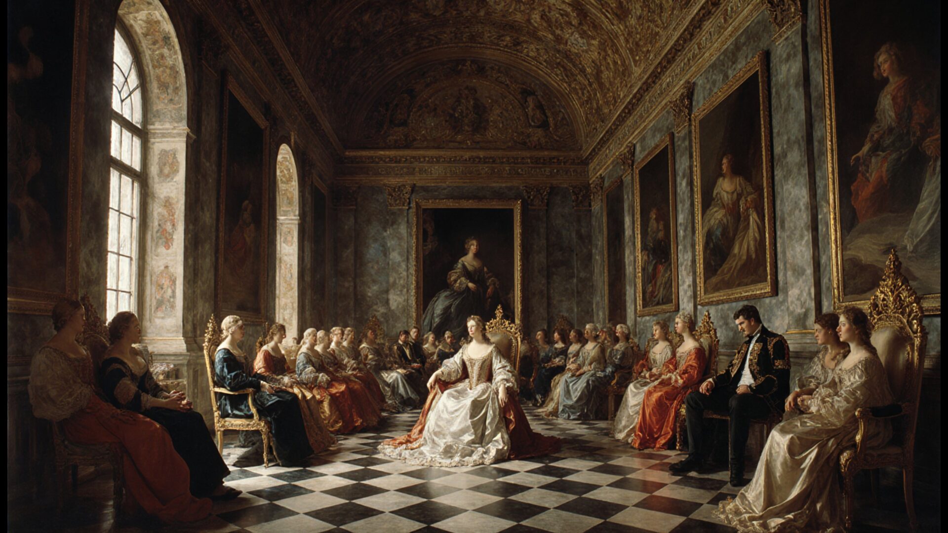 las meninas perspective wallpaper, art & masterpieces, baroque, court portrait, diego velázquez, las meninas, royal, spatial complexity, desktop, mobile, background