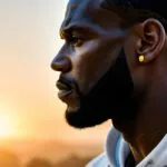 LeBron James Listening to Music at Sunrise