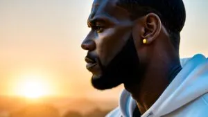 LeBron James Listening to Music at Sunrise