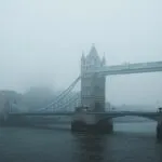 London Tower Bridge Foggy Morning View