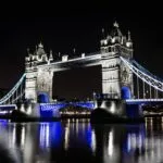 London Tower Bridge Night Reflection