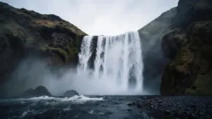 Long Exposure Waterfall Misty River Flow