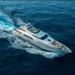 Luxury Yacht Sailing on Open Ocean