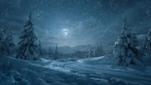 Magical Snowfall during Silent Night