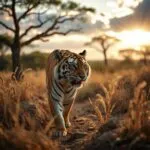 Majestic Tiger in the Wild – Misty Jungle