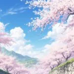 Manga Landscape Cherry Blossom Scenery Art