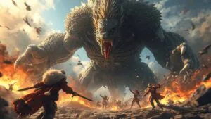 Manga Monster Giant Creature Epic Battle