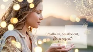 Mantra Quote Meditation Background Soft Bokeh Effect