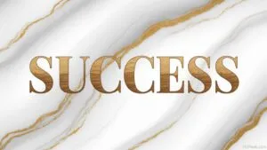 Marble Texture Background Bold Gold Lettering Success