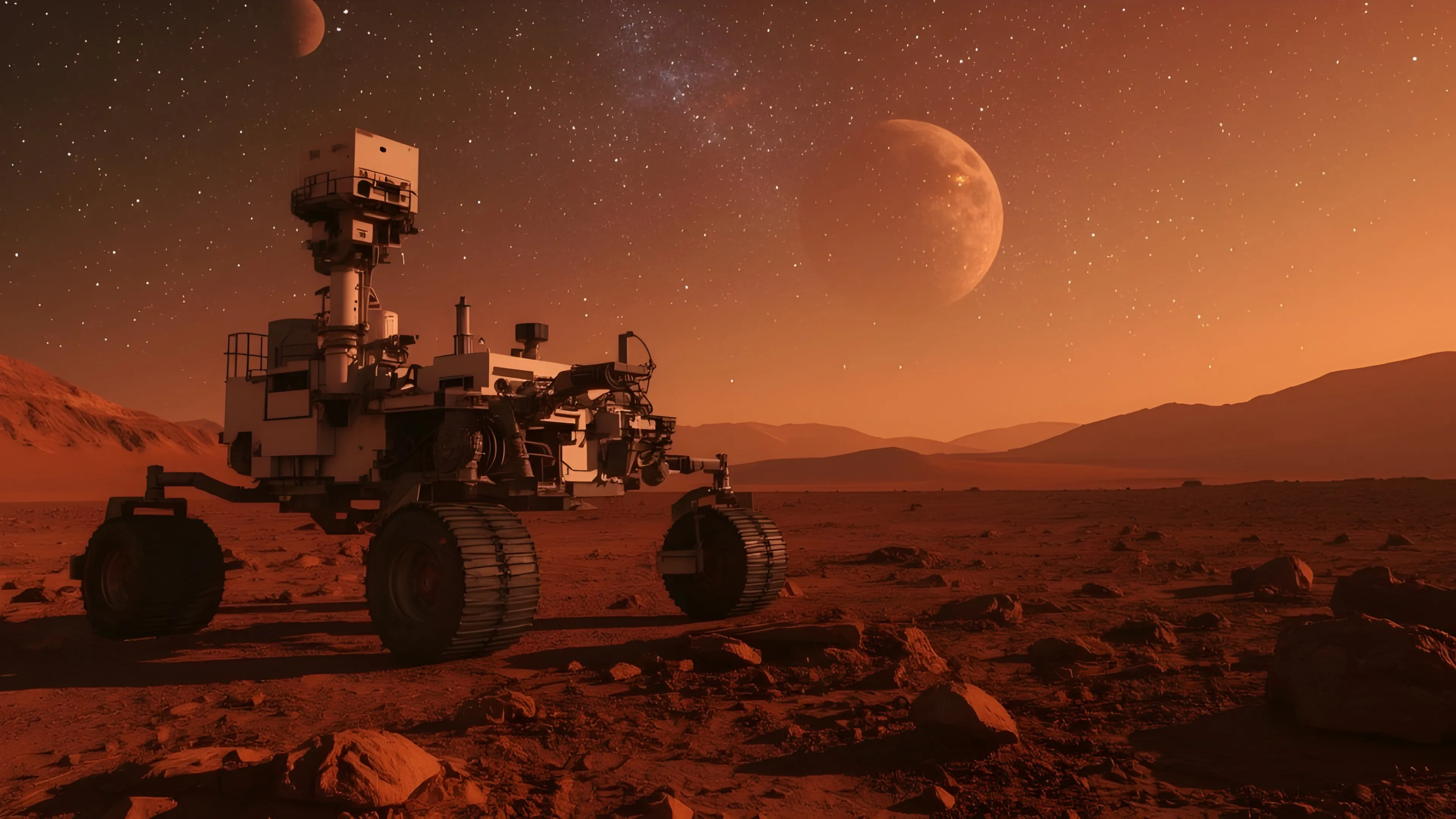 Space Rover 4k Mars Rover Expedition Red Planet Surface Wallpaper 4K UHD (3840x2160 ...