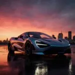 McLaren P1 Hybrid Sunset Silhouette