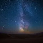 Meteor Shower Over Desert