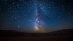 Meteor Shower Over Desert
