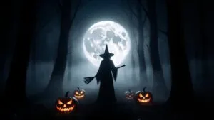 Midnight Forest Witch Silhouette