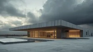 Minimalist Concrete Building Facade