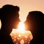 Minimalist Line Art Two Faces Connected Simple