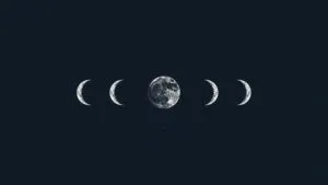 Minimalist Moon Phases Line Art Aesthetic