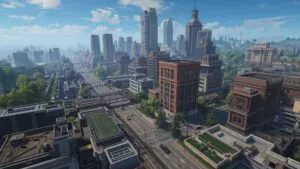 Modern Battle Royale Map Drop Zone View
