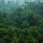 Monsoon Rain Forest Green Lush Canopy
