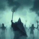 Necromancer Raising Undead Army Fog