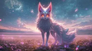 Neon Kitsune in Quantum Plains