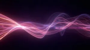 Neon Lines Crossing in Chaos