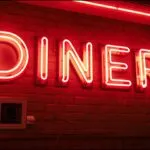 Neon Retro Sign Diner Typography Art