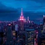 Neon Skyline Over the River