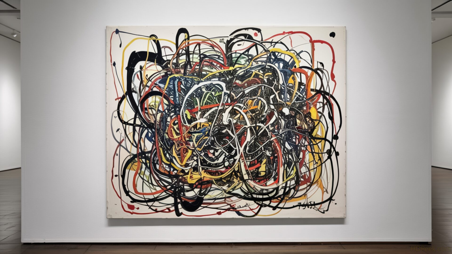 no. 5, 1948 abstract wallpaper, art & masterpieces, abstract expressionism, chaotic, drip painting, gestural, jackson pollock, no. 5 1948, desktop, mobile, background