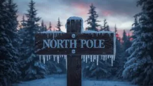 North Pole Sign – Christmas Winter