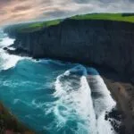 Ocean Cliff Edge Panorama