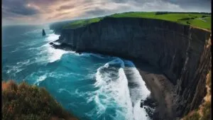 Ocean Cliff Edge Panorama