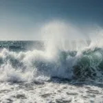 Ocean Waves Crashing Shore Dynamic Seascape