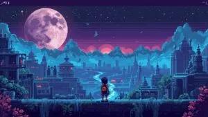 Old School Pixel Art Character Game Style