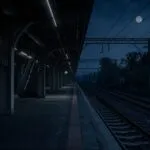 Old Train Station at Midnight