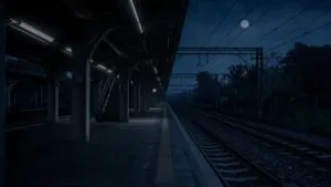 Old Train Station at Midnight
