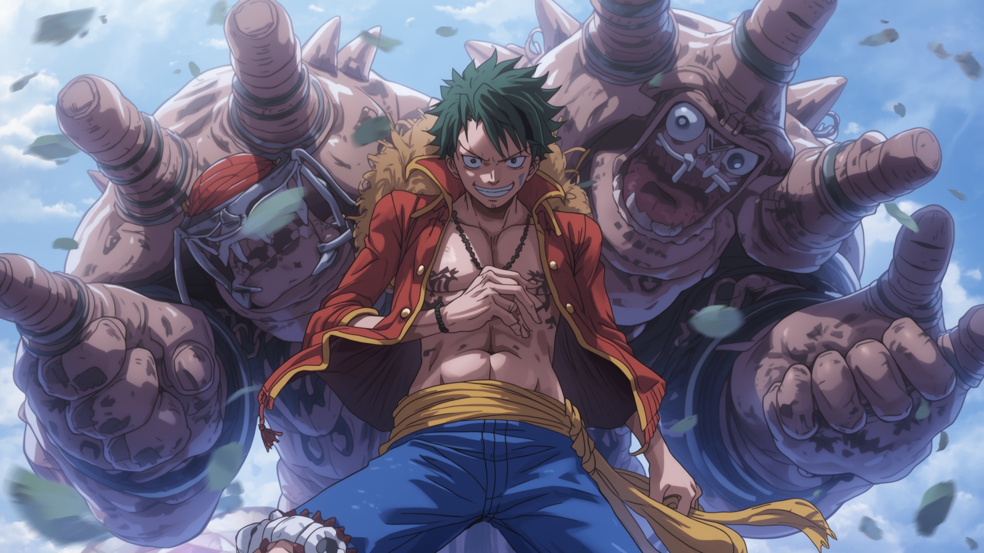 one piece luffy gear five transformation wallpaper, anime, gear five, luffy, one piece, pirate, shonen, transformation, desktop, mobile, background