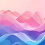 Pastel Gradient Mesh Abstract Waves Art