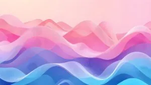 Pastel Gradient Mesh Abstract Waves Art