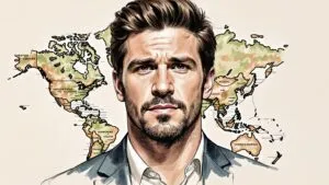 Pedro Pascal sketching maps by campfire