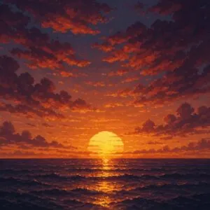 Pixel Art Sunset